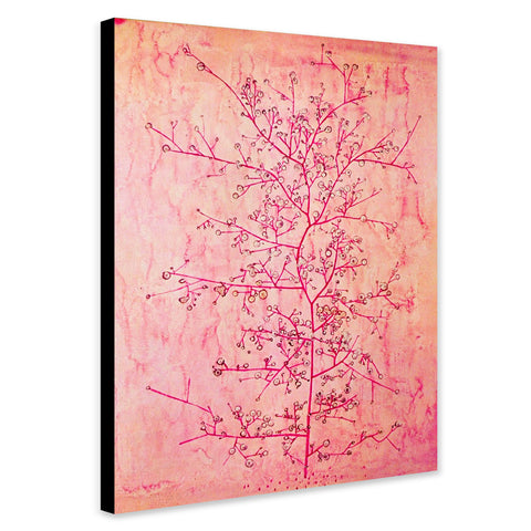 Pink Spring In Deep Winter - Abstract Art by Paul Klee - Canvas Wall Art Framed Print - Various Sizes