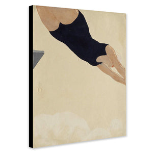 Diving by Koshiro Onchi - Vintage Japanese Wall Art - Canvas Wall Art Framed Print Various Sizes