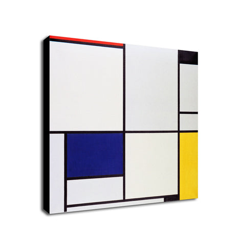 Tableau I - Bauhaus Art by Piet Mondrian - Framed Canvas Wall Art Print - Various Sizes