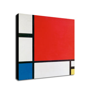 Composition II in Red, Blue, and Yellow - Wall Art by Piet Mondrian 1930 - Framed Canvas Wall Art Print - Various Sizes