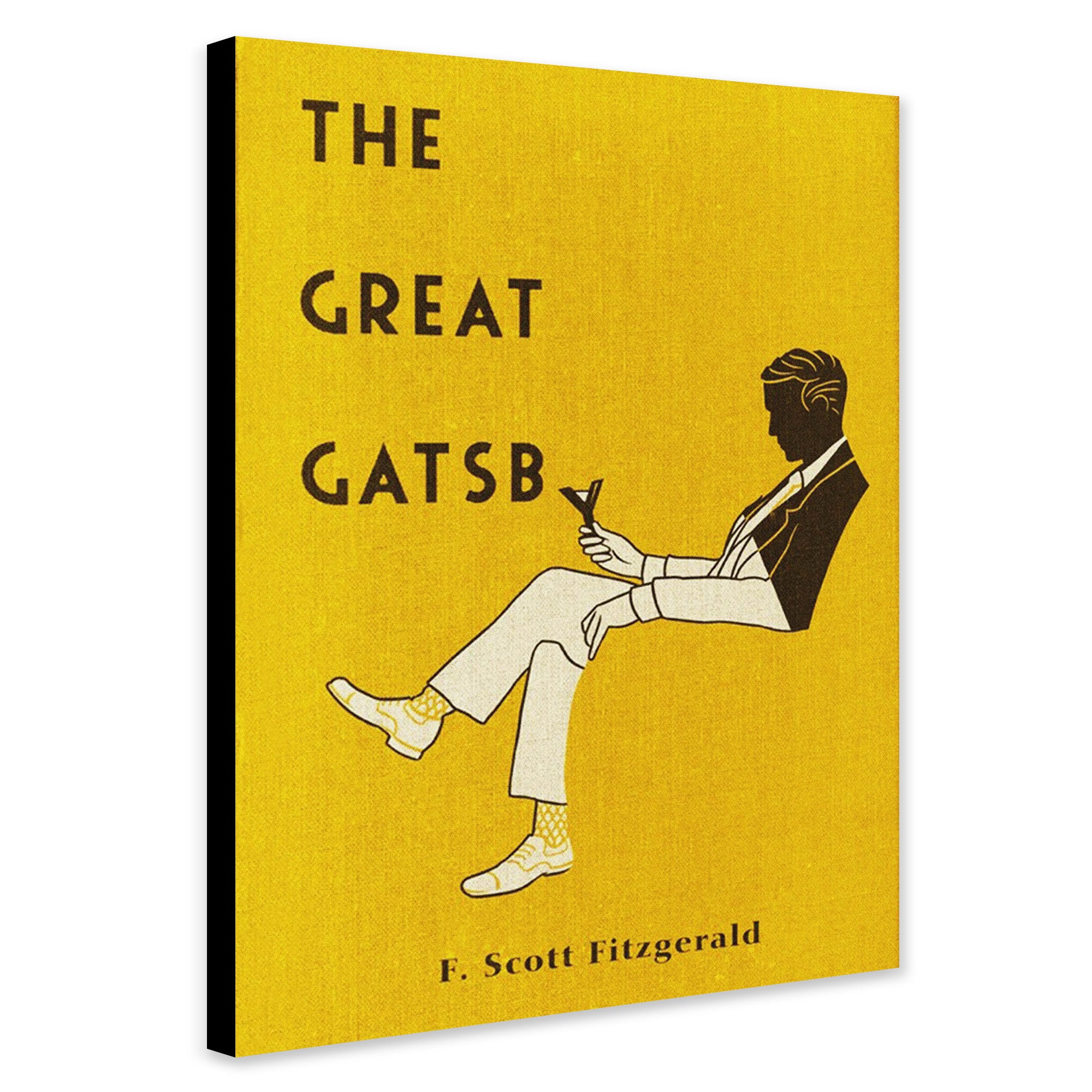 The Great Gatsby - Book Cover - Wall Art - Canvas Wall Framed Print - Various Sizes
