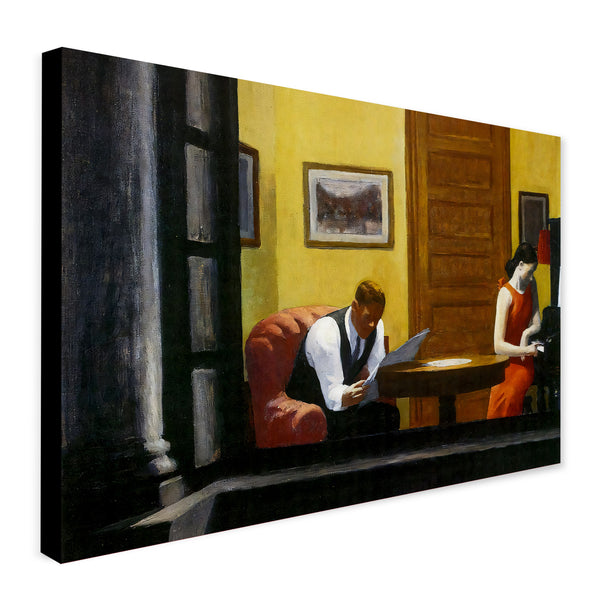 Room In New York - Wall Art by Edward Hopper - Canvas Wall Art Framed Print - Various Sizes