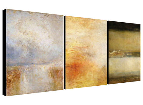 Seascapes - Set of 3 prints by J.M.W Turner - Canvas Wall Art Framed Prints - Various Sizes