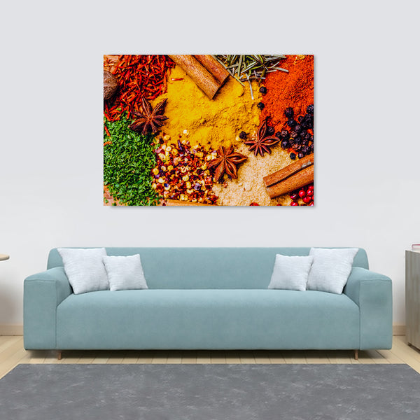 Spices - Kitchen Wall Art - Canvas Wall Art Framed Print - Various sizes