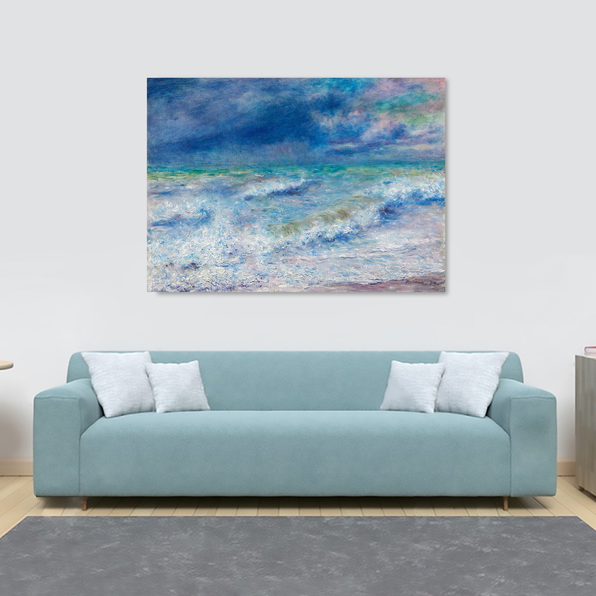 Seascape by Pierre-Auguste Renoir - Canvas Wall Art Framed Print - Various Sizes