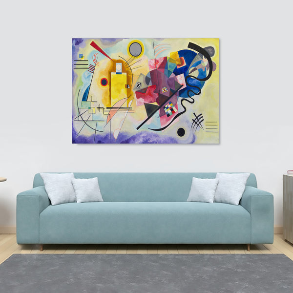 Yellow, Red, Blue, Abstract Wall Art by Wassily Kandinsky 1925 - Canvas Wall Art Framed Print - Various Sizes