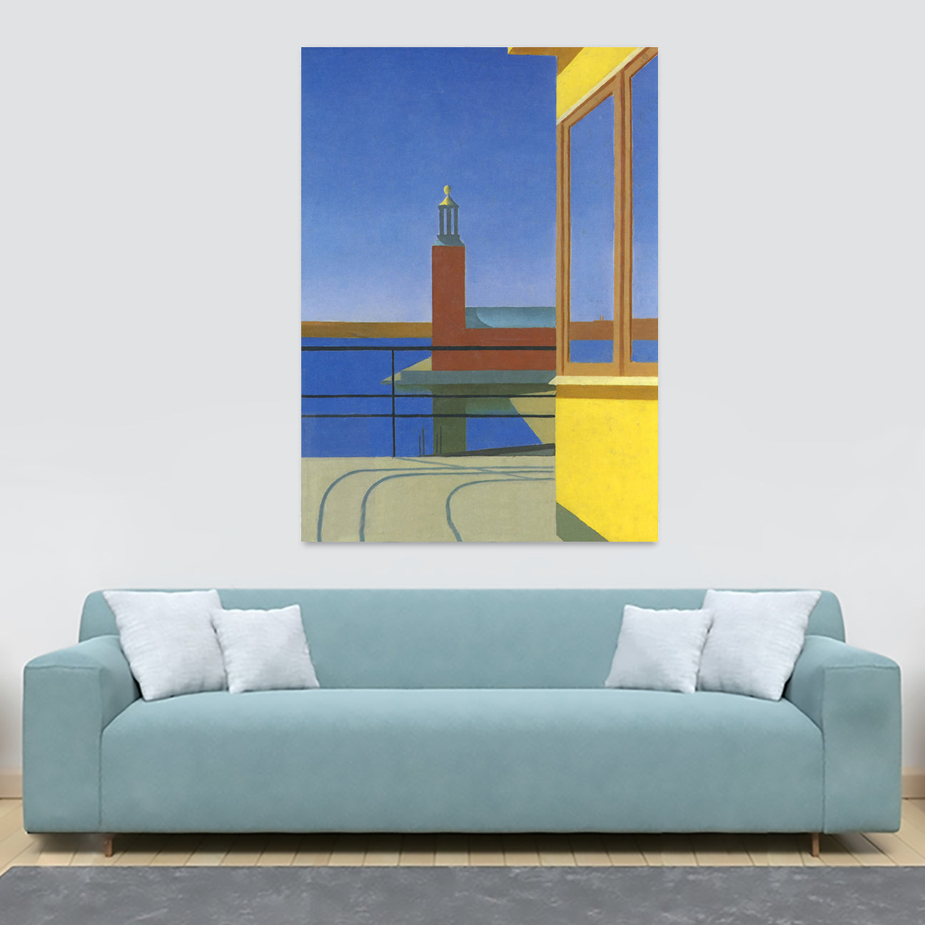 Outside the Central Palace - Art Deco Wall Art by Torsten Jovinge 1933 - Canvas Wall Art Framed Print - Various Sizes