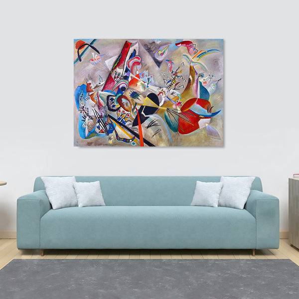 In Grey - Abstract Bauhaus by Wassily Kandinsky - Canvas Wall Art Framed Print - Various Sizes