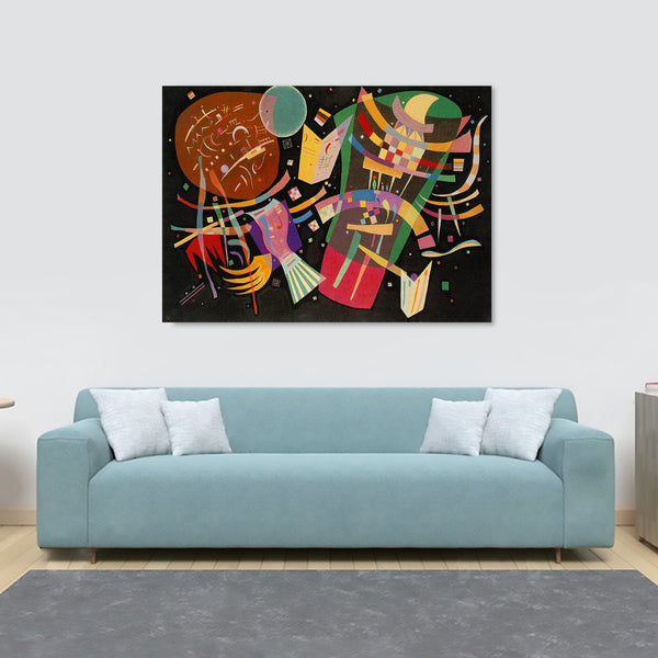 Composition X Abstract Wall Art by Wassily Kandinsky - Canvas Wall Art Framed Print - Various Sizes