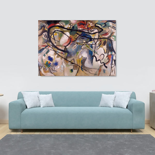 Composition V - Abstract Art by Wassily Kandinsky 1911 - Canvas Wall Art Framed Print - Various Sizes