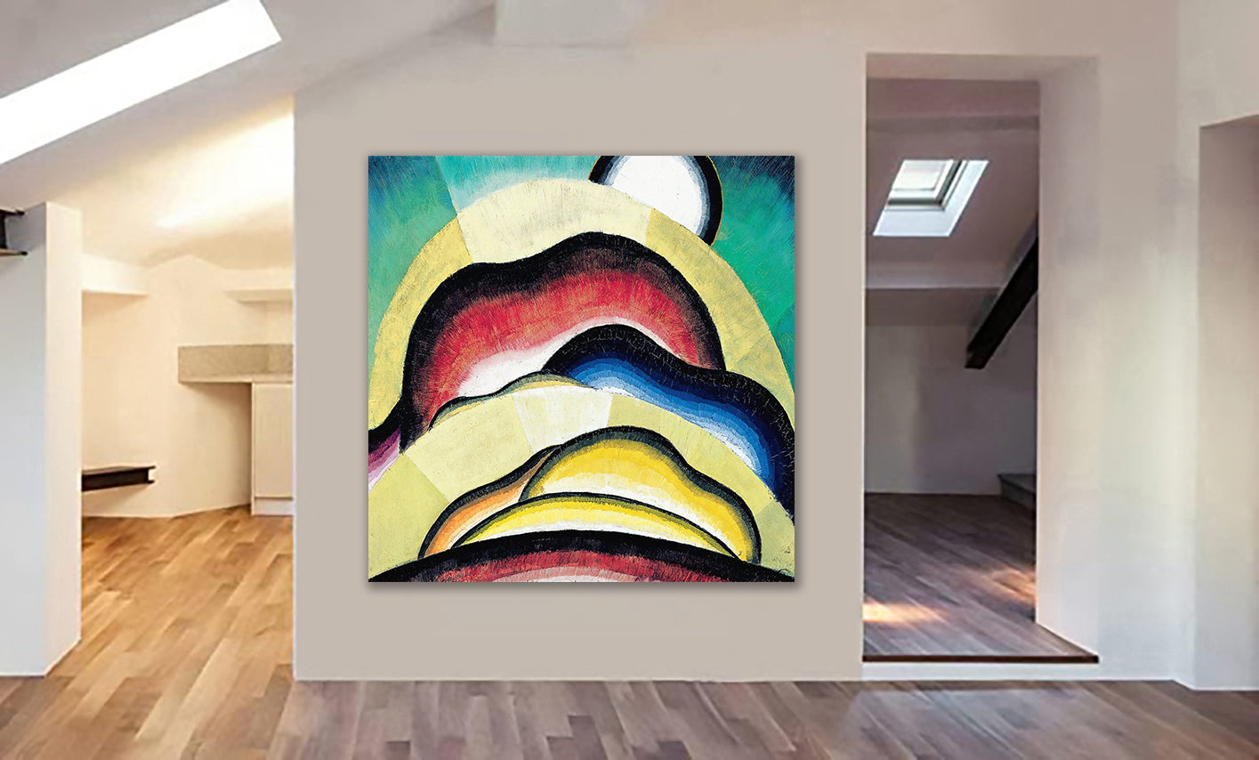 Sunrise - Abstract Art by Arthur Dove - Framed Canvas Wall Art Print - Various Sizes