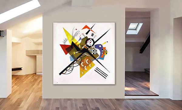 On White II - Abstract Art by Wassily Kandinsky - Framed Canvas Wall Art Print - Various Sizes