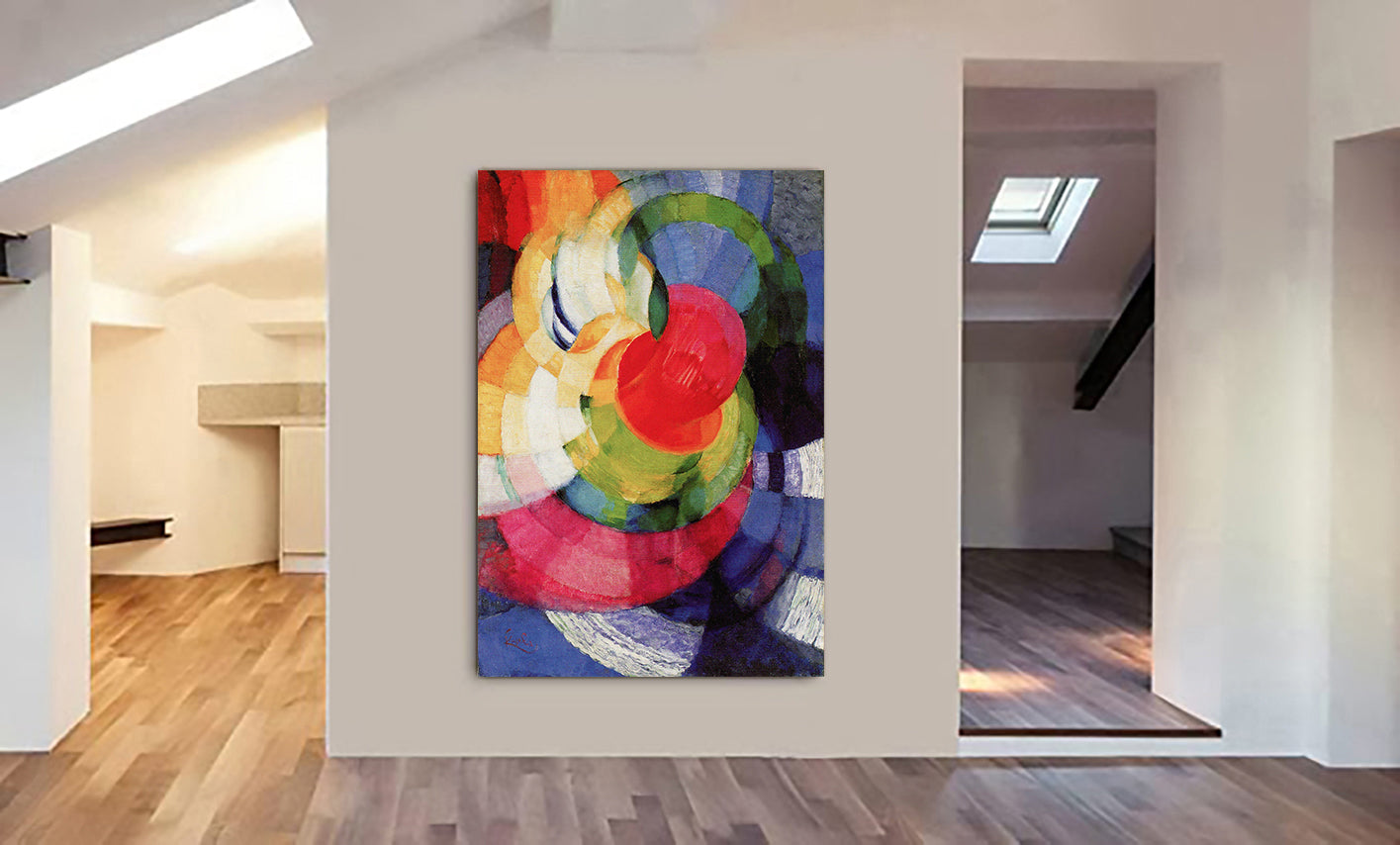Disks of Newton, Study for Fugue in Two Colors Frantisek Kupka - Canvas Wall Art Framed Print - Various Sizes