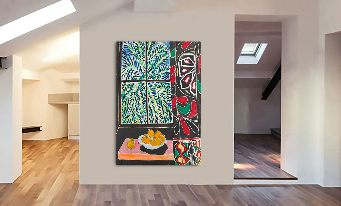 Henri Matisse - Interior with Egyptian Curtain 1948 - Canvas Wall Art Framed Print - Various Sizes