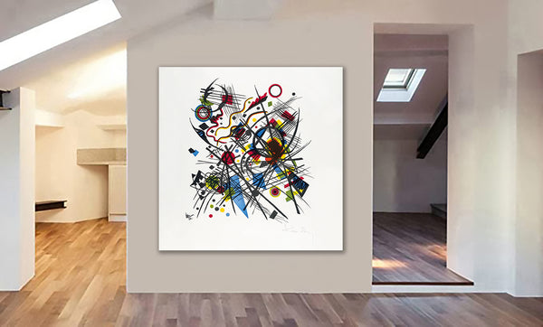 Lithograph for the Fourth Bauhaus Folder 1922 by Wassily Kandinsky - Framed Canvas Wall Art Print - Various Sizes