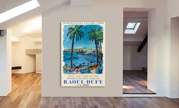 Nice Promenade - France by Raoul Dufy Art Print - Canvas Wall Art Framed Print - Various Sizes