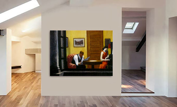 Room In New York - Wall Art by Edward Hopper - Canvas Wall Art Framed Print - Various Sizes