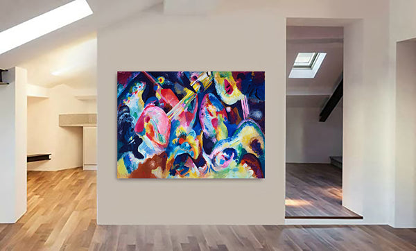 Improvisation. Deluge Abstract Wall Art by Wassily Kandinsky 1913 - Canvas Wall Art Framed Print - Various Sizes