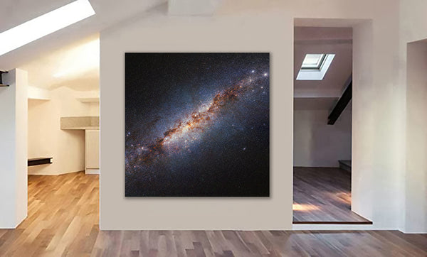 NASA - Messier 82 Galaxy (NIRCam Image) James Webb Telescope - Framed Canvas Wall Art Print - Various Sizes