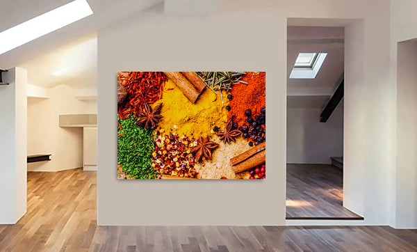 Spices - Kitchen Wall Art - Canvas Wall Art Framed Print - Various sizes