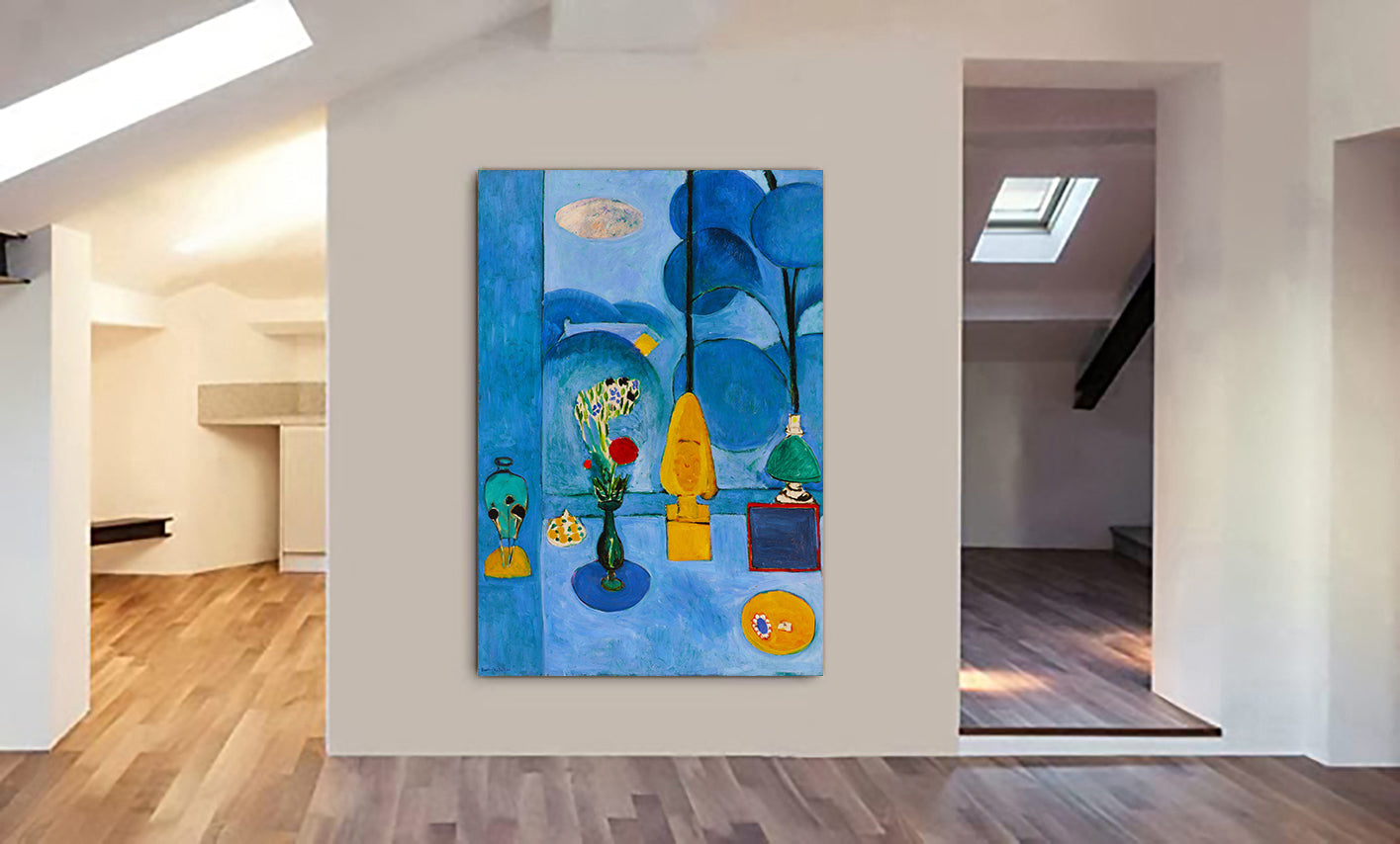 The Blue Window - Abstract Wall Art by Henri Matisse 1913 - Canvas Wall Art Framed Print - Various Sizes