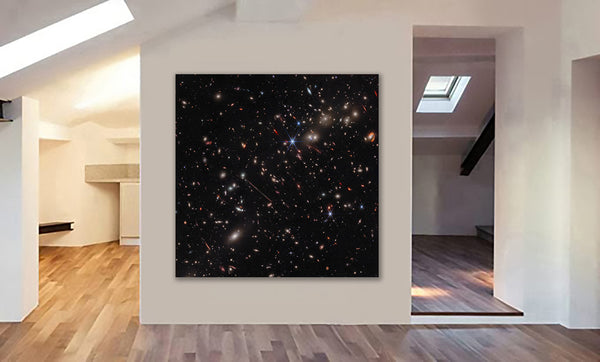 NASA - James Webb Telescope - El Gordo (NIRCam Image) Wall Art - Framed Canvas Wall Art Print - Various Sizes