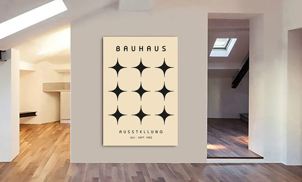 Bauhaus Crosses - Canvas Wall Art Framed Print - Various Sizes