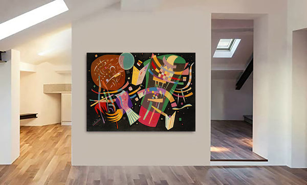 Composition X Abstract Wall Art by Wassily Kandinsky - Canvas Wall Art Framed Print - Various Sizes