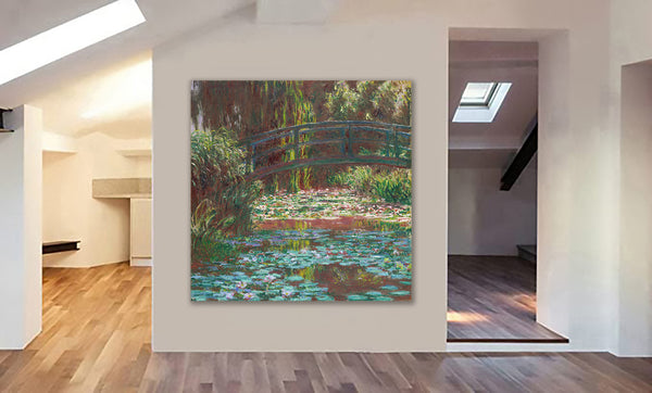 Water Lily Pond by Claude Monet - Wall Art - Framed Canvas Wall Art Print - Various Sizes