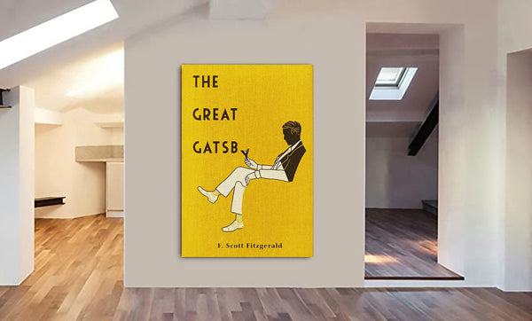 The Great Gatsby - Book Cover - Wall Art - Canvas Wall Framed Print - Various Sizes