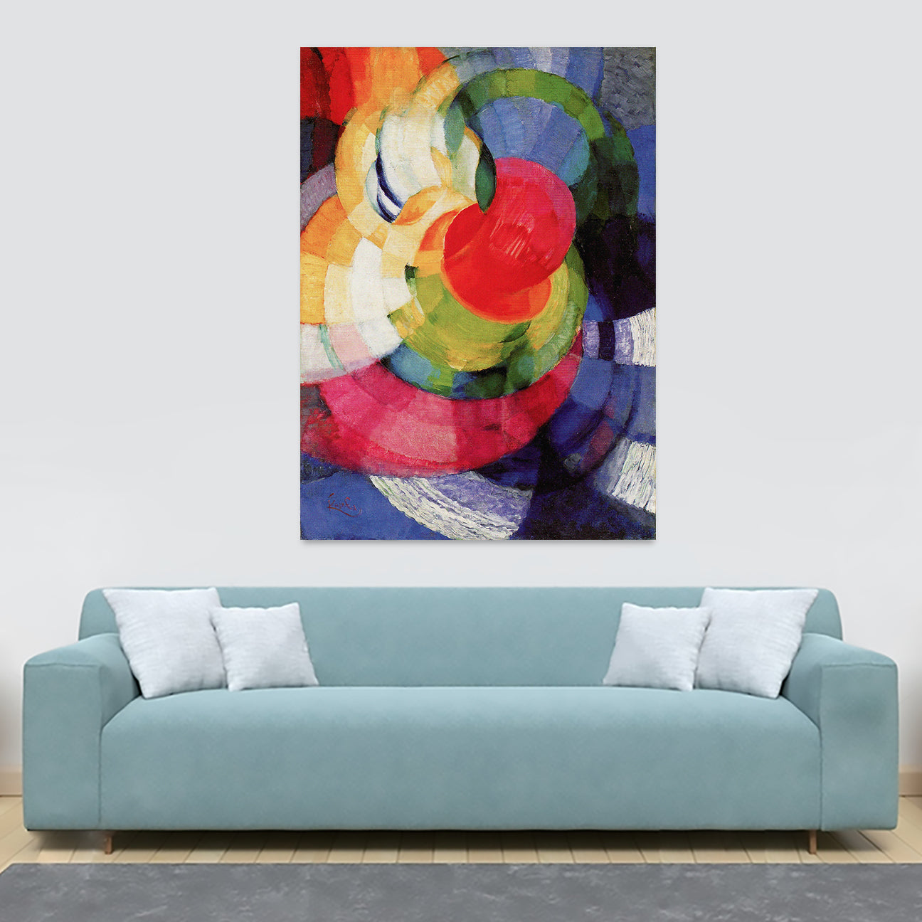 Disks of Newton, Study for Fugue in Two Colors Frantisek Kupka - Canvas Wall Art Framed Print - Various Sizes