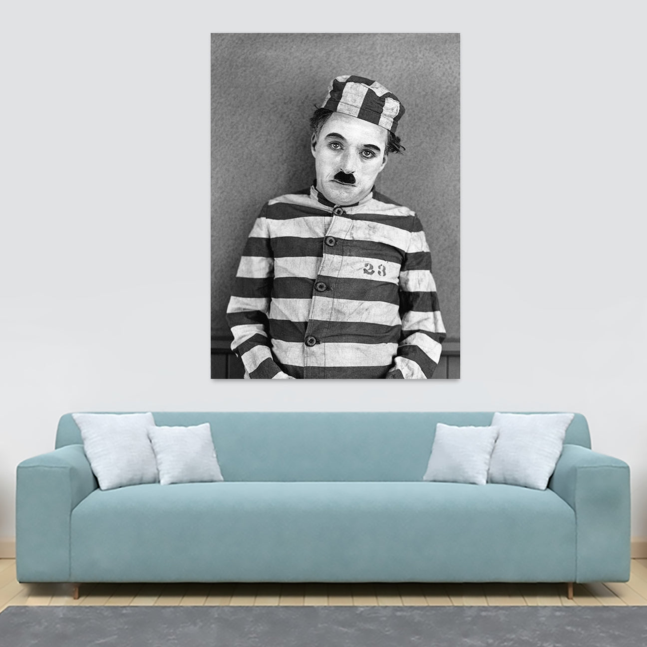 Charlie Chaplin - The Adventure - Vintage Movie Art - Canvas Wall Art Framed Print - Various Sizes