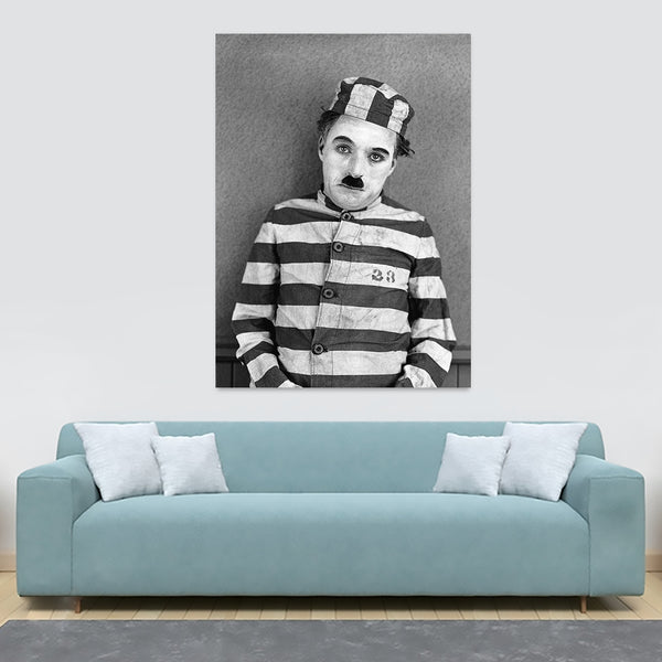 Charlie Chaplin - The Adventure - Vintage Movie Art - Canvas Wall Art Framed Print - Various Sizes