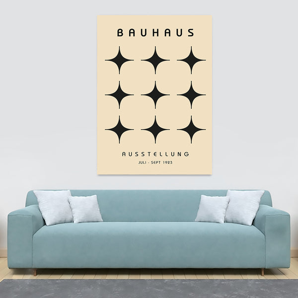 Bauhaus Crosses - Canvas Wall Art Framed Print - Various Sizes