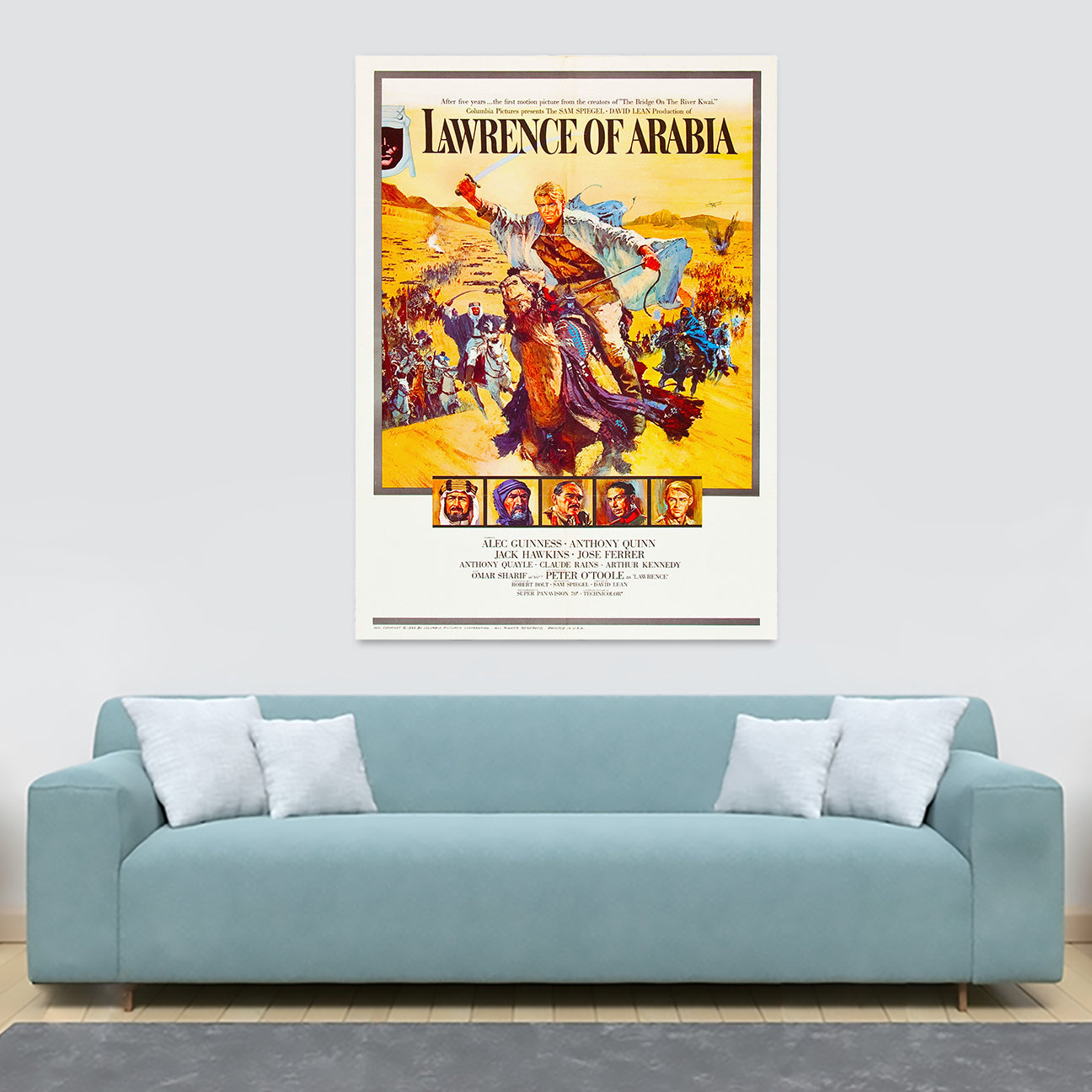 Lawrence of Arabia - Movie Wall Art - Canvas Wall Art Framed Print - Various Sizes