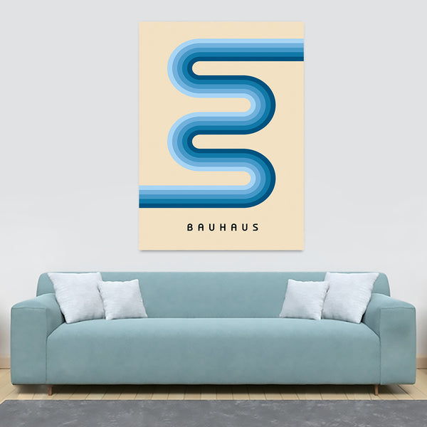 Bauhaus Snake - Canvas Wall Art Framed Print - Various Sizes