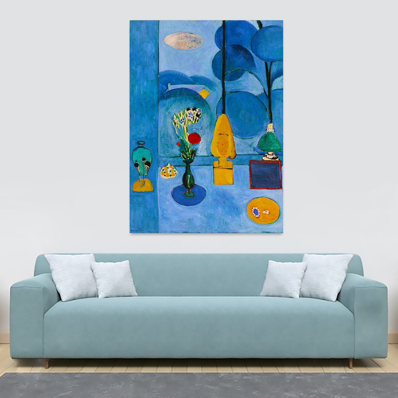 The Blue Window - Abstract Wall Art by Henri Matisse 1913 - Canvas Wall Art Framed Print - Various Sizes