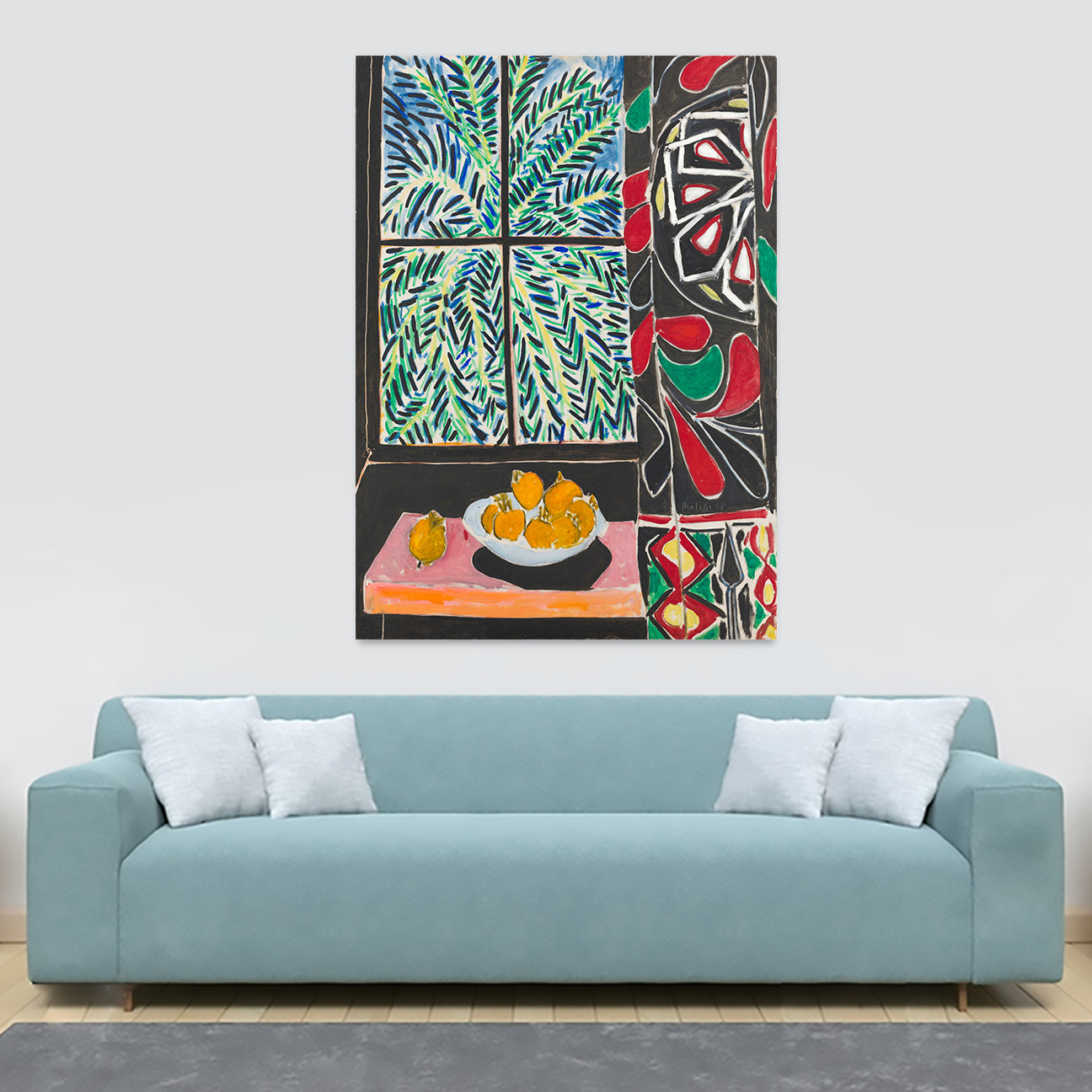 Henri Matisse - Interior with Egyptian Curtain 1948 - Canvas Wall Art Framed Print - Various Sizes