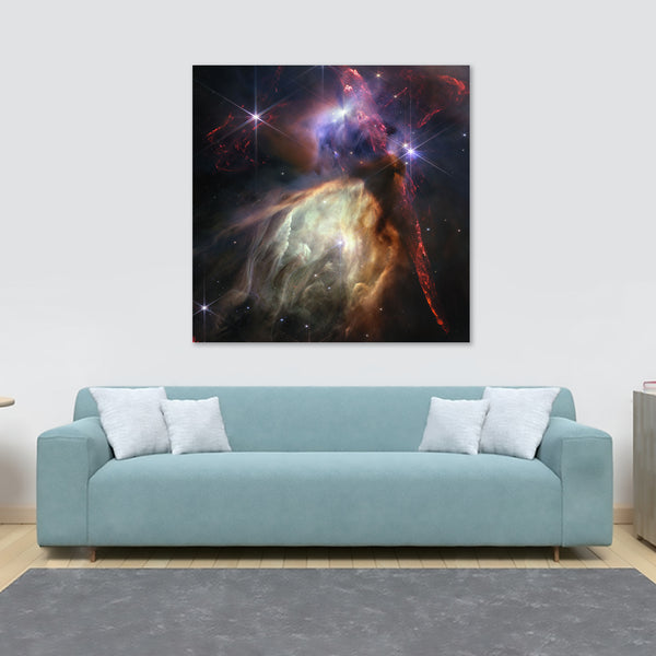 NASA - James Webb Telescope - Rho Ophiuchi (NIRCam Image) Wall Art - Framed Canvas Wall Art Print - Various Sizes