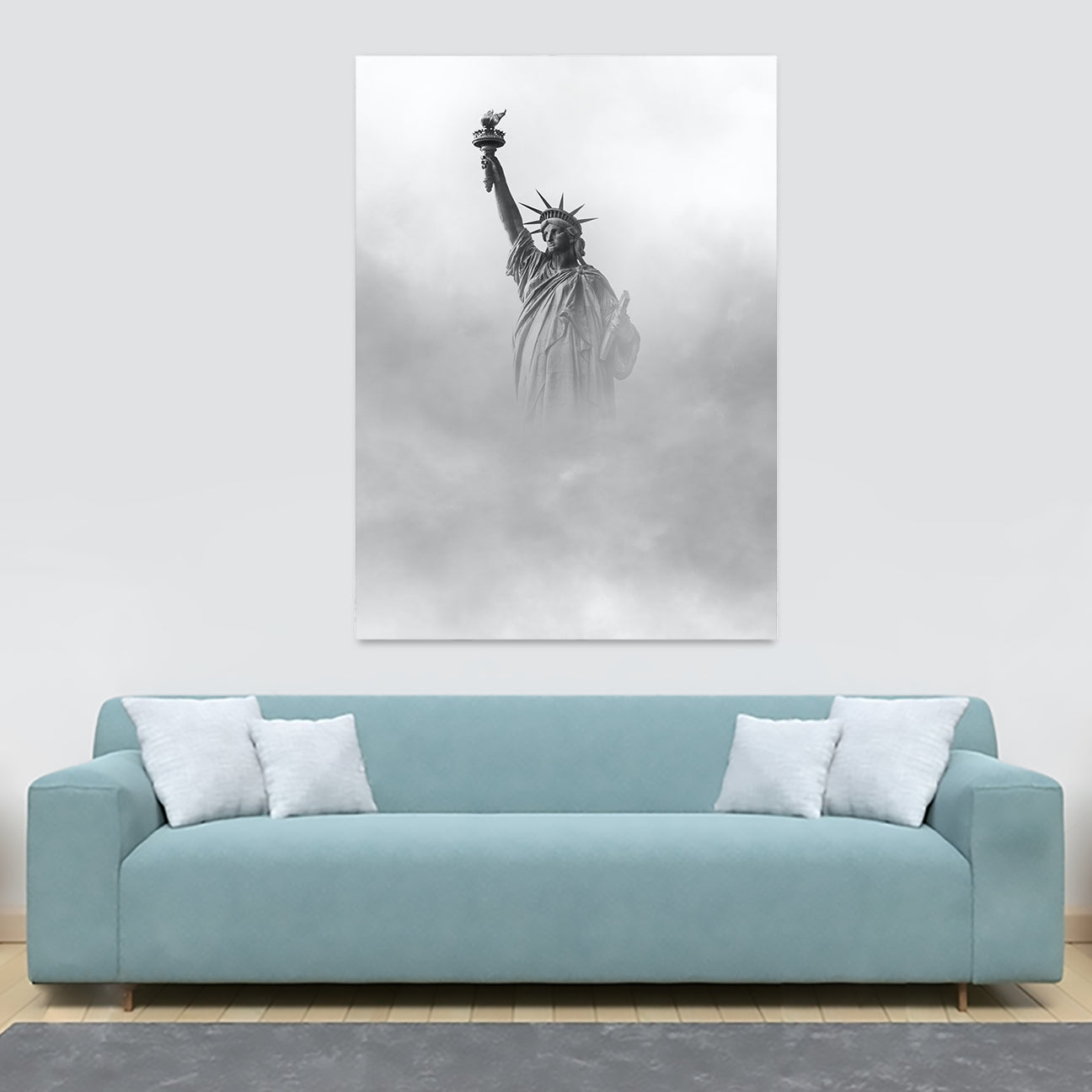 Statue Of Liberty - New York Wall Art - Canvas Wall Art Framed Print - Various Sizes