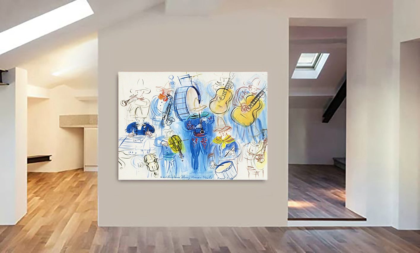 The Mexican Concert - Wall Art By Raoul Dufy 1951 - Canvas Wall Art Framed Print - Various Sizes