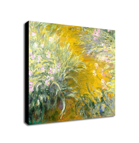 The Path through the Irises - Wall Art by Claude Monet - Framed Canvas Wall Art Print - Various Sizes