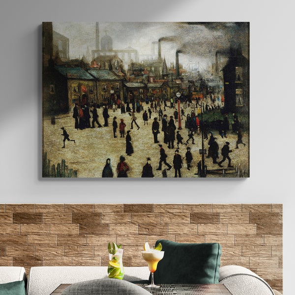 L.S. Lowry - Manufacturing Town 1922 - Wall Art - Canvas Wall Art Framed Print - Various Sizes