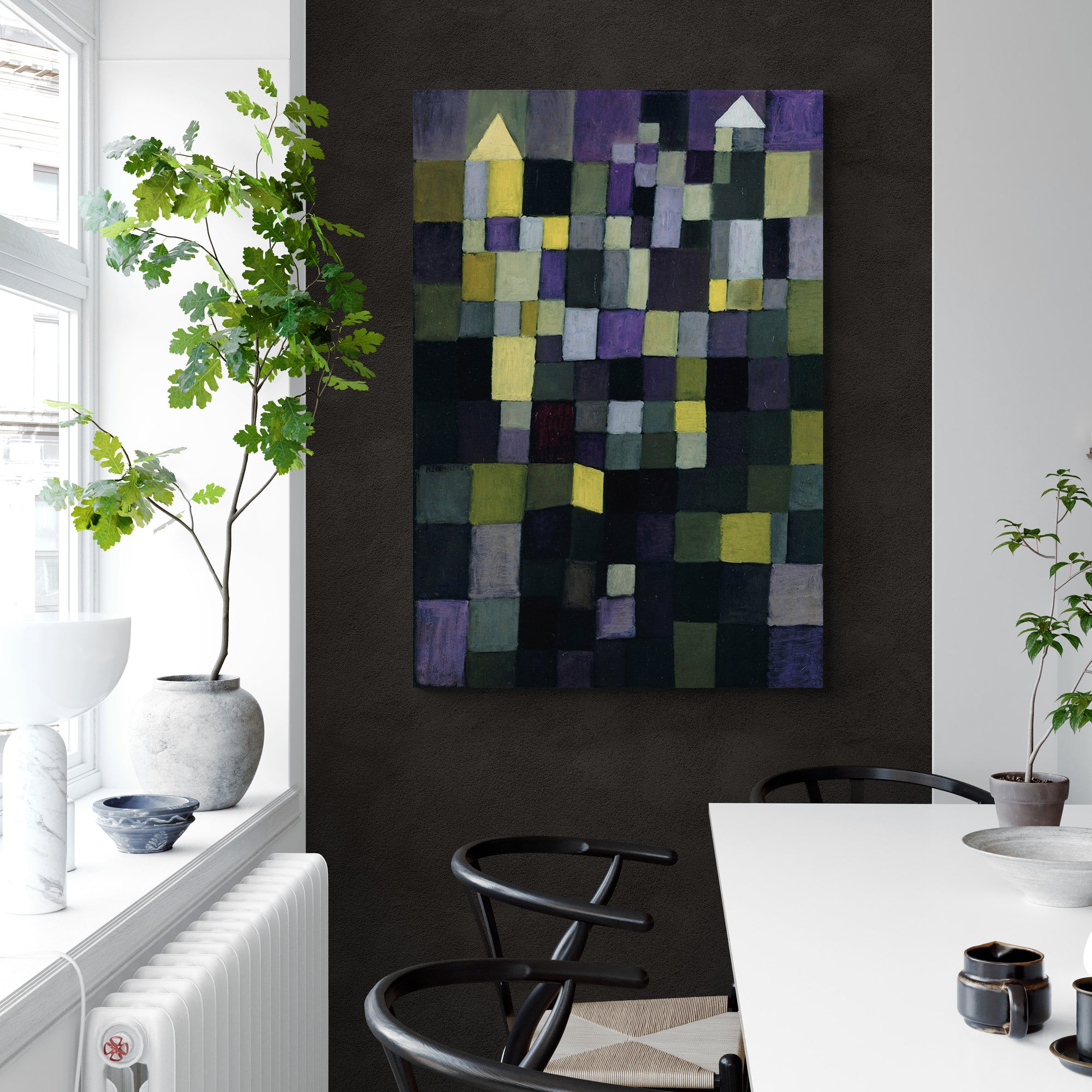 Architecture - Abstract Art by Paul Klee 1923 - Canvas Wall Art Framed Print - Various Sizes