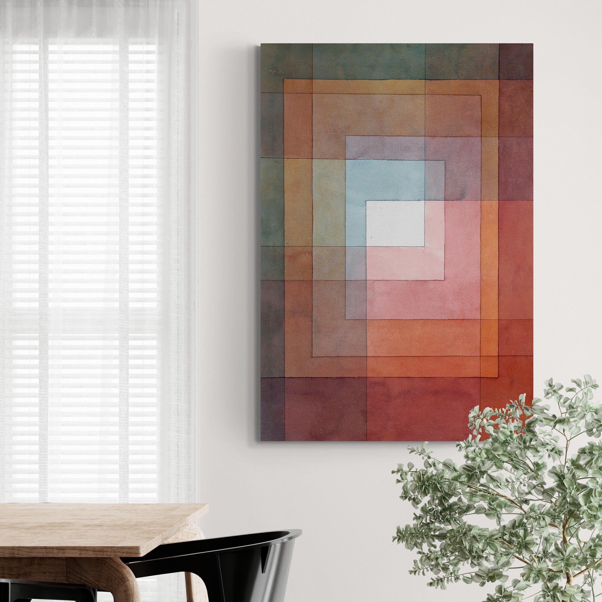 Polyphonically Abstract Art by Paul Klee 1930 - Canvas Wall Art Framed Print - Various Sizes