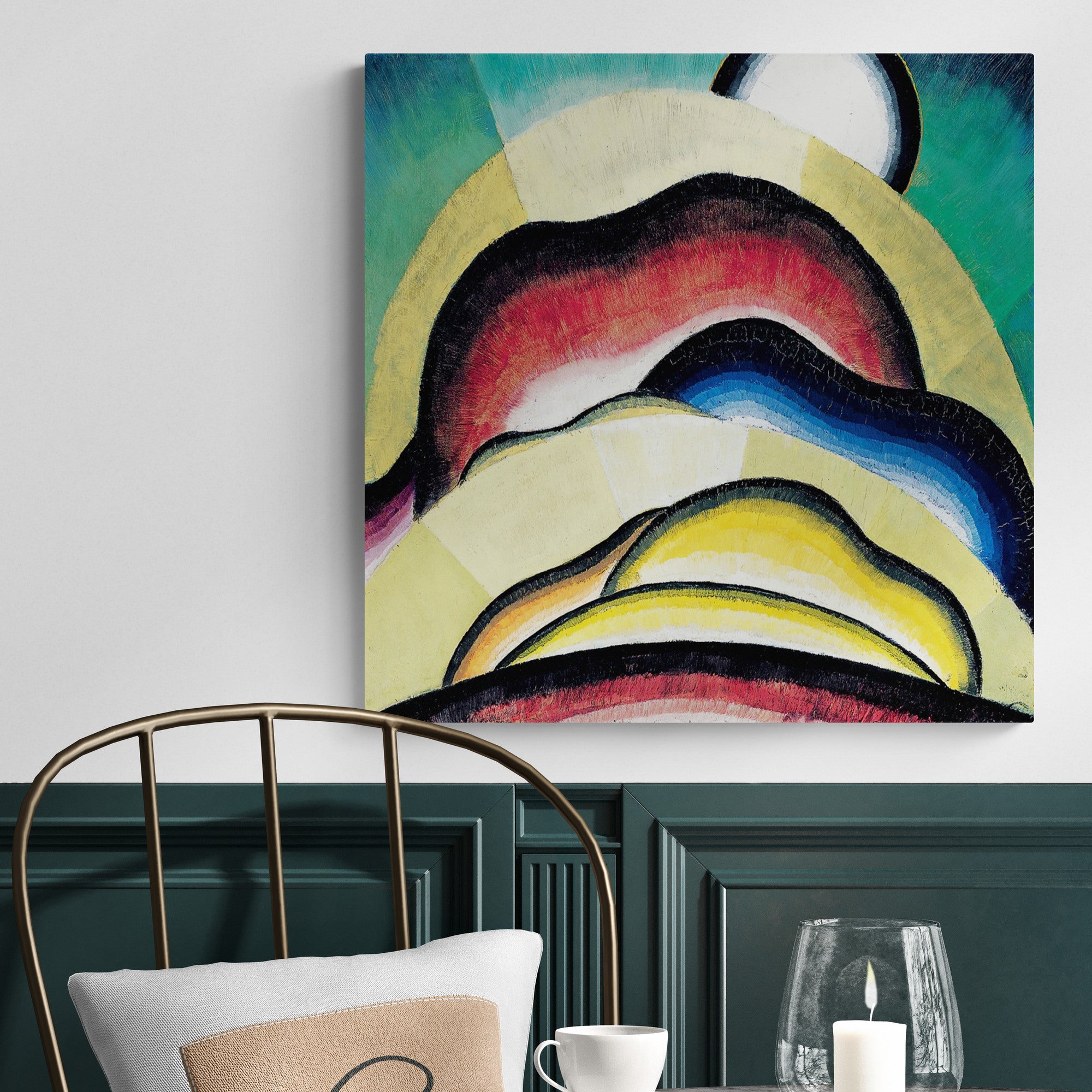 Sunrise - Abstract Art by Arthur Dove - Framed Canvas Wall Art Print - Various Sizes
