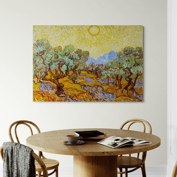Olive Trees Wall Art by Vincent van Gogh - Canvas Wall Art Framed Print - Various Sizes