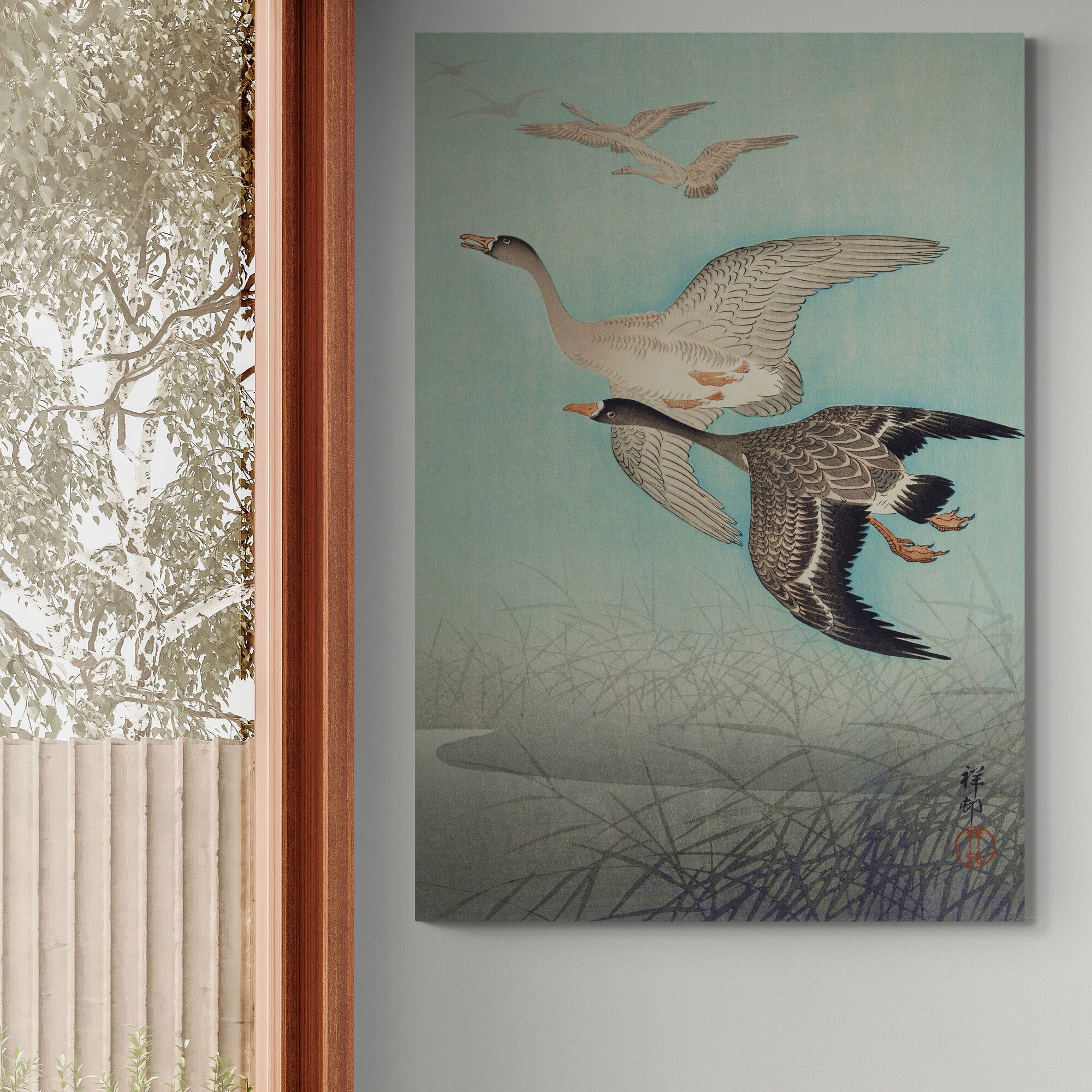 Japanese Vintage Bird Art by Ohara Koson - Set Of 3 Prints - Canvas Wall Art Framed Prints - Various Sizes