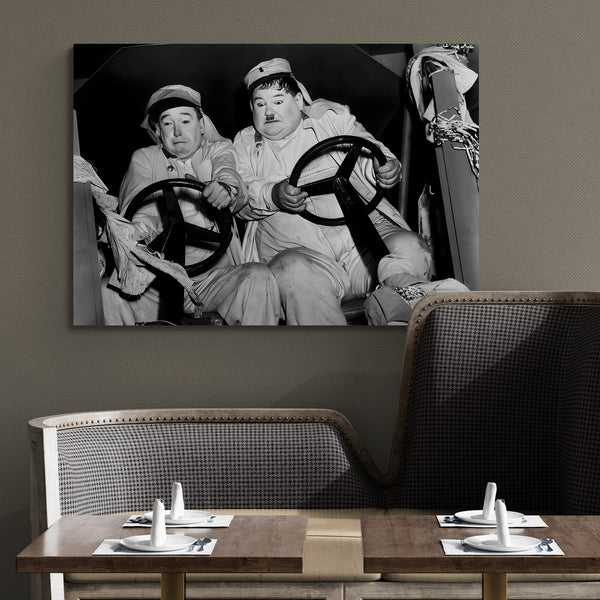 Laurel And Hardy - The Flying Deuces Vintage Movie Art 1939 - Canvas Wall Art Print - Various Sizes