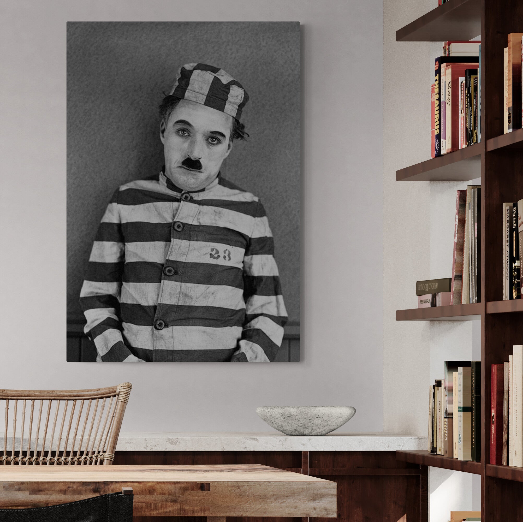 Charlie Chaplin - The Adventure - Vintage Movie Art - Canvas Wall Art Framed Print - Various Sizes